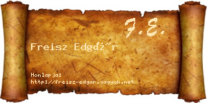 Freisz Edgár névjegykártya